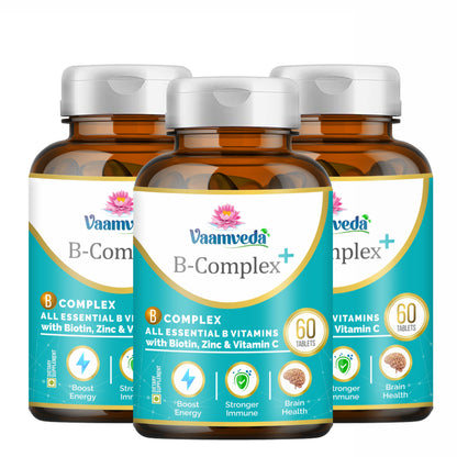 Vitamins B Complex with B12, Calcium Magnesium & Zinc, Folic Acid and Vitamin C