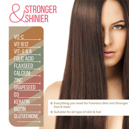 Gorgeous Biotin Keratin Glutathione Hair Skin Vitamins & Minerals