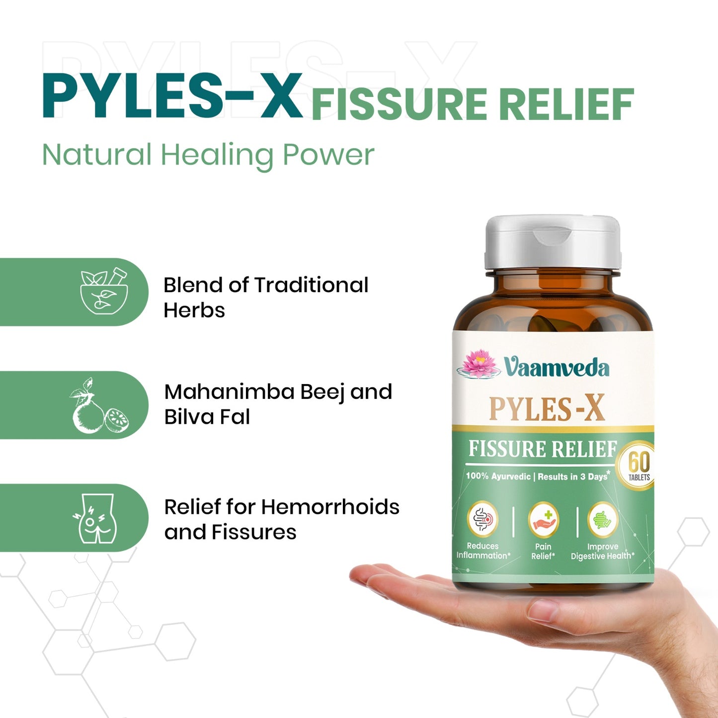 Pyles-X : Piles, Hemorrhoids and Fissure Care Ayurvedic Supplement