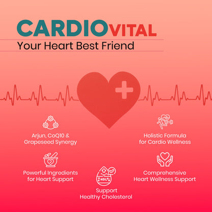 Cardio Vital : Healthy Cholesterol ,BP Control & Heart Supplement