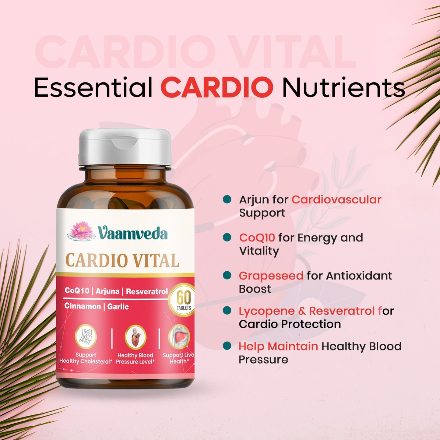 Cardio Vital : Healthy Cholesterol ,BP Control & Heart Supplement