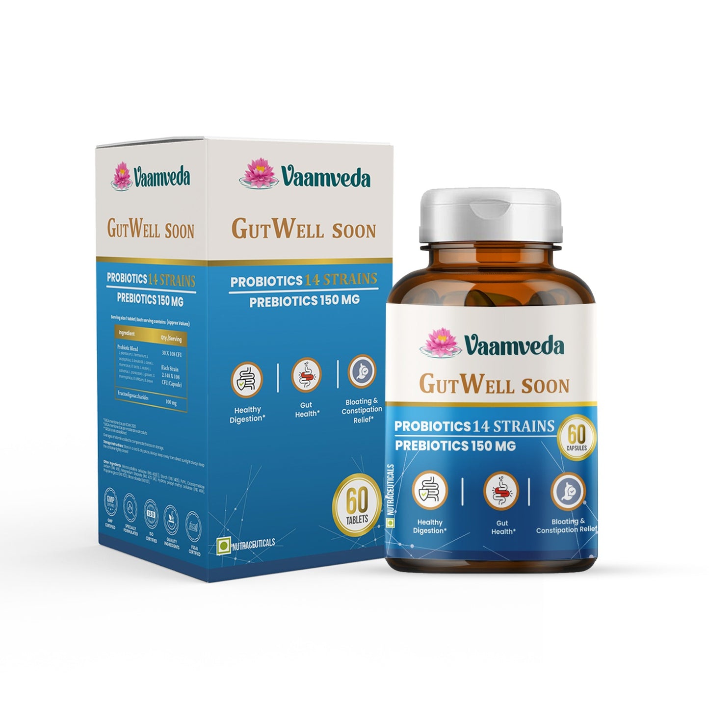 Gut Well soon : Probiotics & Prebiotics Supplement