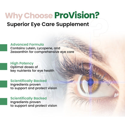 ProVision : Lutein Lycopene Zeaxanthin Eye Care & Vision Supplement