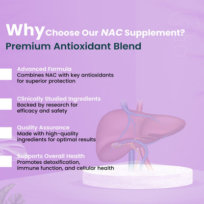 NAC (N-ACETYL L-CYSTEINE) with ALA, Selenium and Turmeric Extarct