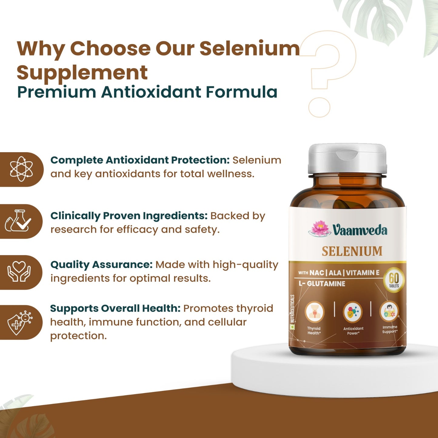 Selenium Supplement with NAC, ALA, Vitamin E & L-Glutamine