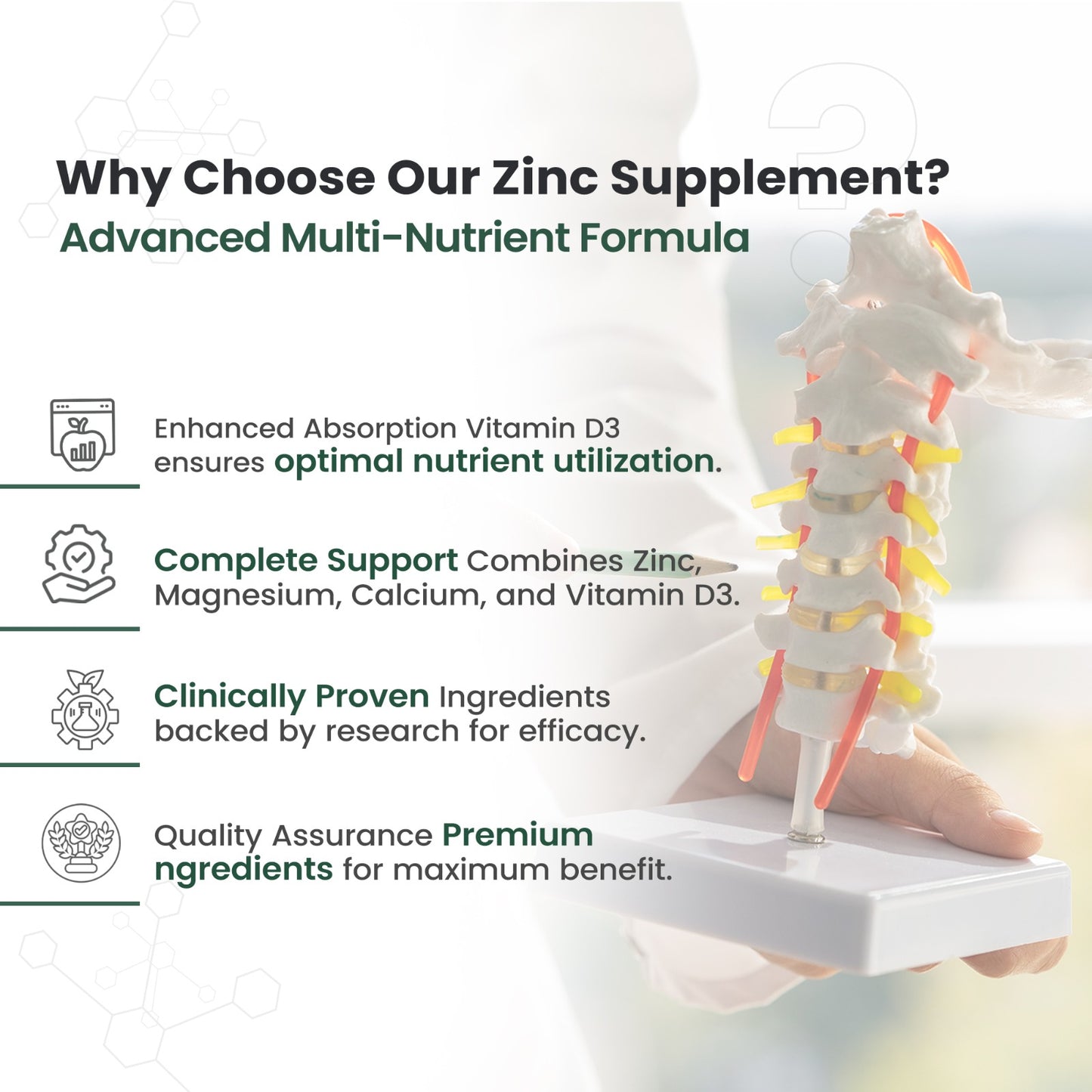 Zinc Complex with Magnesium, Calcium and Vitamin D3