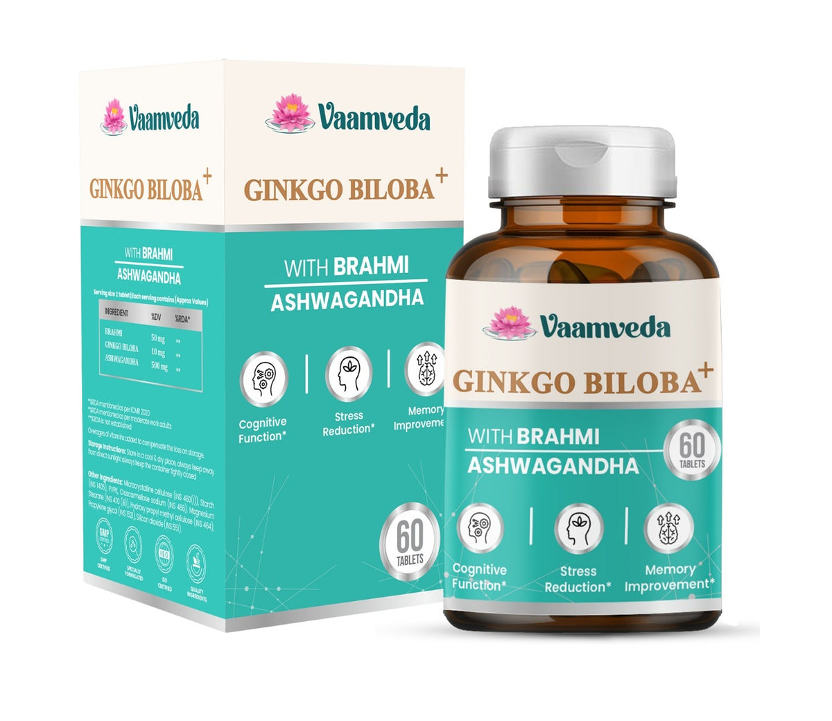 Premium Ginkgo Biloba with Brahmi and Ashwandha