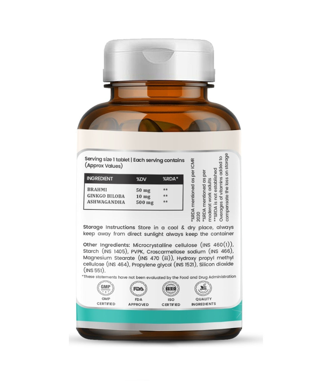Premium Ginkgo Biloba with Brahmi and Ashwandha