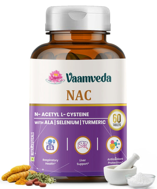 NAC (N-ACETYL L-CYSTEINE) with ALA, Selenium and Turmeric Extarct