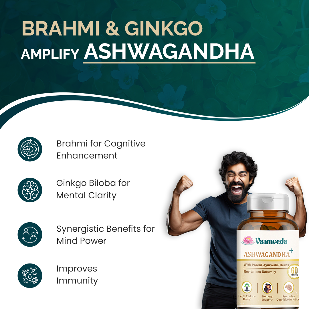 Ashwagandha 500MG with Brahmi and Giknkgo Biloba